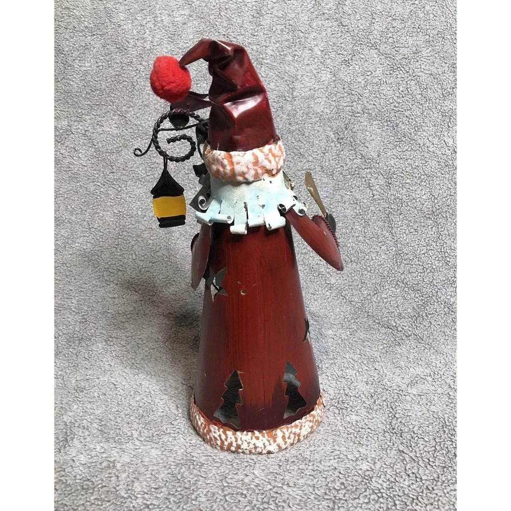 Hand Painted Metal‎ Santa Figurine Christmas Decor 11